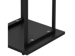 Kaminholzregal 33 x 115 x 33 cm Rechteckig Schwarz Metall Innen/Außen*ML-Design Clearance