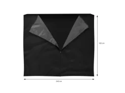 ML-Design Kaminholzregale|Kaminholzregal Abdeckung LxH 240x165 cm Schwarz Wetterfest