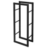 Kaminholzregal 40x100x25cm Rechteckig Schwarz aus Metall Innen/Außen*ML-Design Best