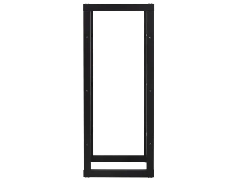 Kaminholzregal 40x100x25cm Rechteckig Schwarz aus Metall Innen/Außen*ML-Design Best