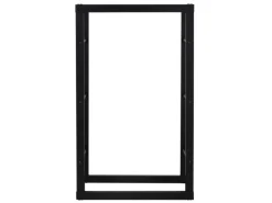 ML-Design Weitere Ordnungssysteme Für Den Garten|Kaminholzregale|Kaminholzregal 60x100x25cm Rechteckig Schwarz aus Metall Innen/Außen