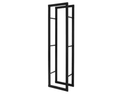 ML-Design Weitere Ordnungssysteme Für Den Garten|Kaminholzregale|Kaminholzregal 40x150x25 cm Rechteckig Schwarz Metall Innen/Außen