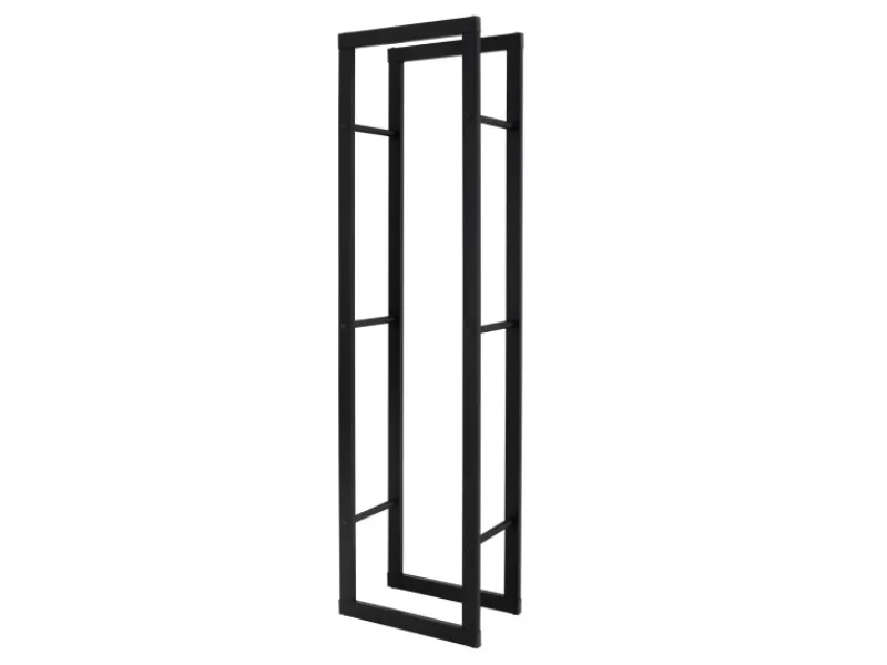 ML-Design Weitere Ordnungssysteme Für Den Garten|Kaminholzregale|Kaminholzregal 40x150x25 cm Rechteckig Schwarz Metall Innen/Außen