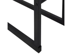 ML-Design Weitere Ordnungssysteme Für Den Garten|Kaminholzregale|Kaminholzregal 40x150x25 cm Rechteckig Schwarz Metall Innen/Außen