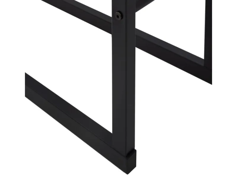 ML-Design Weitere Ordnungssysteme Für Den Garten|Kaminholzregale|Kaminholzregal 40x150x25 cm Rechteckig Schwarz Metall Innen/Außen