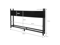 Metall Kaminholzregal mit Abdeckung 200x25x115 cm Anthrazit Stahl*ML-Design Discount