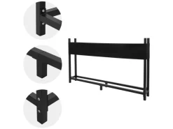 Metall Kaminholzregal mit Abdeckung 200x25x115 cm Anthrazit Stahl*ML-Design Discount