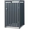 ML-Design Mülltonnenboxen|Mülltonnenbox 1Er für 1 Tonne 240L 68x80x116,3 cm Anthrazit Stahl