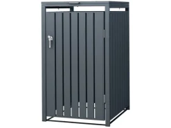 ML-Design Mülltonnenboxen|Mülltonnenbox 1Er für 1 Tonne 240L 68x80x116,3 cm Anthrazit Stahl