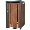 ML-Design Mülltonnenboxen|Mülltonnenbox 1Er für 1 Tonne 240L 68x80x116,3 cm Anthrazit-Rostoptik