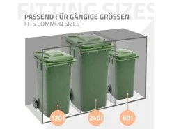 ML-Design Mülltonnenboxen|Mülltonnenbox 1Er für 1 Tonne 240L 68x80x116,3 cm Anthrazit-Rostoptik
