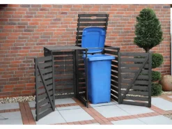 Promadino Mülltonnenboxen|Mülltonnenbox Vario V für 2 Tonnen