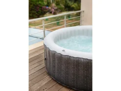 Mobiler Whirlpool OTTOMAN Rattan Design Ø 204 x 70 cm f. 6 Pers.* New