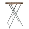 Mojawo Bierzeltgarnituren|Biergarten Tisch Klapptisch Stehtisch klappbar Akazie Stahl Ø80 cm