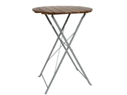 Mojawo Bierzeltgarnituren|Biergarten Tisch Klapptisch Stehtisch klappbar Akazie Stahl Ø80 cm