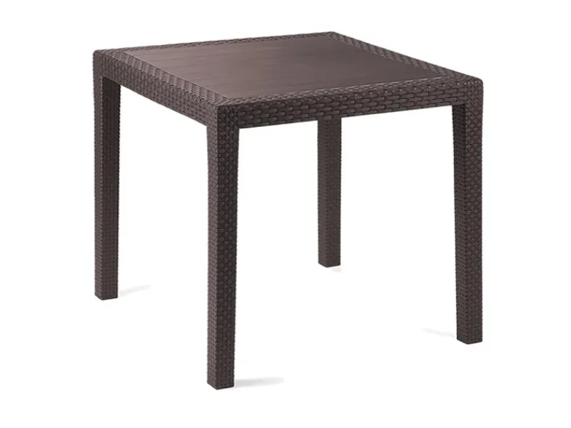 Mojawo Gartentische|Bistrotisch Kunststoff 79x79xH72cm King Mokka ECKIG Balkontisch Gartentisch Terrassentisch Outdoortisch Tisch Wetterfest