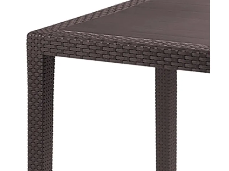 Mojawo Gartentische|Bistrotisch Kunststoff 79x79xH72cm King Mokka ECKIG Balkontisch Gartentisch Terrassentisch Outdoortisch Tisch Wetterfest