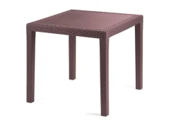 Mojawo Gartentische|Bistrotisch Kunststoff 79x79xH72cm King Mokka ECKIG Balkontisch Gartentisch Terrassentisch Outdoortisch Tisch Wetterfest