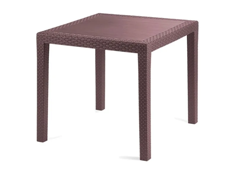 Mojawo Gartentische|Bistrotisch Kunststoff 79x79xH72cm King Mokka ECKIG Balkontisch Gartentisch Terrassentisch Outdoortisch Tisch Wetterfest