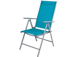Gartenstuhl Hochlehner 7 Pos verstellbar klappbar Klappstuhl witterungsbeständig Aluminium PETROL*Mojawo New