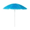 Mojawo Strandkörbe|Hawaii Strandschirm Sonnenschirm Strand Schirm Gartenschirm Bastschirm Knickbar Polyester Blau  Ø1,6m