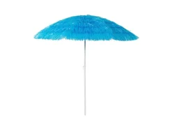 Mojawo Strandkörbe|Hawaii Strandschirm Sonnenschirm Strand Schirm Gartenschirm Bastschirm Knickbar Polyester Blau  Ø1,6m