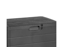 Kunststoff Auflagenbox Kissenbox Gartenbox Sitzbank für Polsterauflagen Kunststoff Wasserdicht Anthrazit 170Liter*Mojawo New
