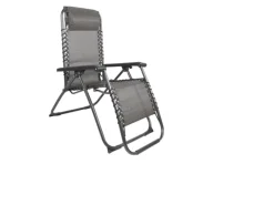 Mojawo Sonnenliegen|Luxus Comfort GartenstuhlRelaxsessel Relaxstuhl Liegestuhl Klappbar Verstellbar mit KopfpolsterSchwarz und Taupe