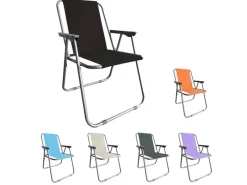 Outdoorstuhl Campingsessel CampingstuhlKlappstuhl Camping Metall B52xT44xH75cm Hellblau*Mojawo Clearance