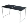 Mojawo Campingzubehör|XXL Aluminium Campingtisch Klapptisch Gartentisch Camping mit Tragetriff Reisetisch Höhenverstellbar L120xB60xH58/70cm Schwarz