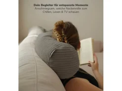 Nackenkissen mit Cordbezug Das Nickerchen Nackenrolle oder Kissenrolle in*mokebo