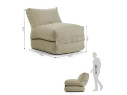 mokebo Sonnenliegen|Lounge-Gartenmöbel|Outdoor Sitzsack Der Summerdream Bean Bag mit Füllung oder Gartenliege in Sand