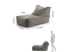 Outdoor Sitzsack Der Sundowner Bean Bag mit Füllung in Stein*mokebo Online