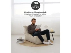 mokebo Gartenstühle|Sitzsack aus Cord Der Gelassene Bean Bag Relaxliege oder Bodenkissen in
