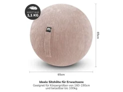 Stoff Sitzball Büro Ergonomisch Der Sportliche Sitzball mit Pumpe oder Pezziball mit Cordbezug in*mokebo Online