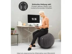 Stoff Sitzball Büro Ergonomisch Der Sportliche Sitzball mit Pumpe oder Pezziball mit Cordbezug in*mokebo Outlet