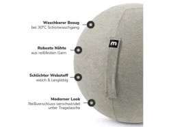 Stoff Sitzball Büro Ergonomisch Der Sportliche Sitzball mit Pumpe 65cm Breite Ergonomische Bürostuhl Alternative*mokebo Sale