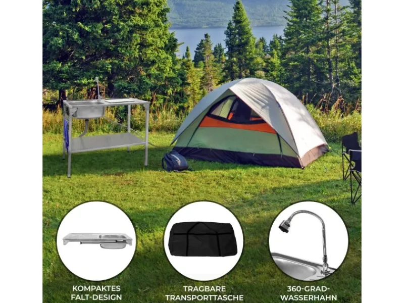 Monstershop Campingzubehör|Faltbarer Camping Spültisch