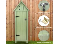 Monstershop Gartenschränke|Gartenschrank aus Holz Grün