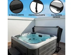 2.1m Whirlpool Abdeckung Schwarz*Monstershop New