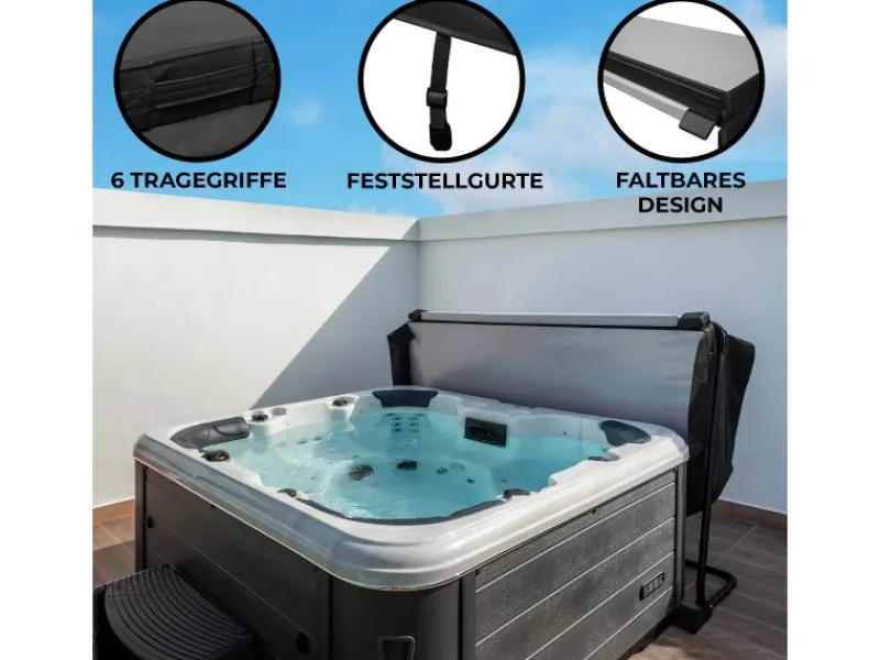 2.1m Whirlpool Abdeckung Schwarz*Monstershop New