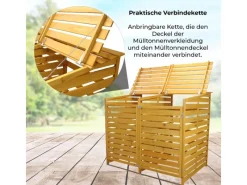 Mülltonnenverkleidung Mülltonnenbox für 2 Tonnen*Monstershop Outlet