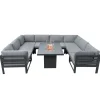 Monstershop Gartenmöbel-Sets|Lounge-Gartenmöbel|Modulares Gartenlounge Set mit integrierter Feuerstelle