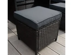 Monstershop Lounge-Gartenmöbel|Gartenmöbel-Sets|Polyrattan Gartenmöbel Set Schwarz