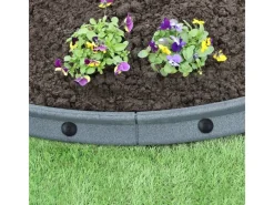Monstershop Weitere Gartenhelfer|Rasenkante Beeteinfassung Schwarz 12 Stück