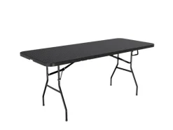 Bierzeltgarnitur Set Klappbarer Tisch Bänke Rattanoptik*24Move Discount