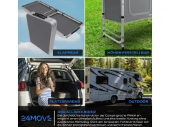 Campingküche Outdoorküche mit Arbeitsplatte Klappbar*24Move Online