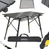24Move Gartentische|Campingtisch Klappbar Aluminium höhenverstellbar Tragetasche