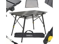 24Move Gartentische|Campingtisch Klappbar Aluminium höhenverstellbar Tragetasche