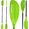 24Move Wassersport|Bootssport|Doppelpaddel Aluminium Paddel Stand-Up Paddling Kajak 220CM Verstellbar Grün